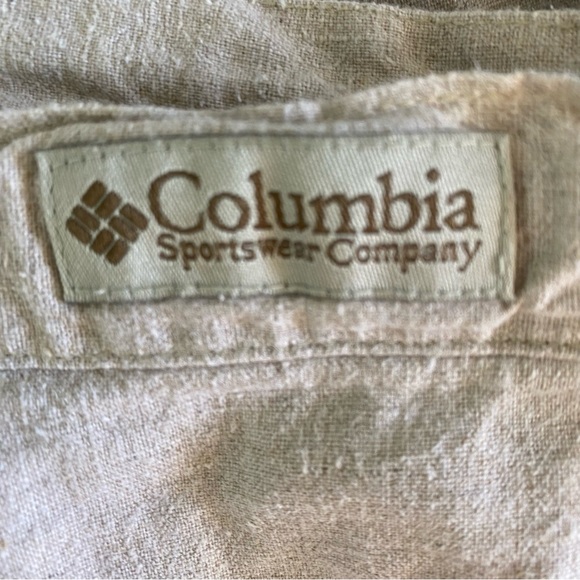 COLUMBIA Women’s Wide Leg Linen Blend Drawstring Capri Pants Size Small - Picture 5 of 7